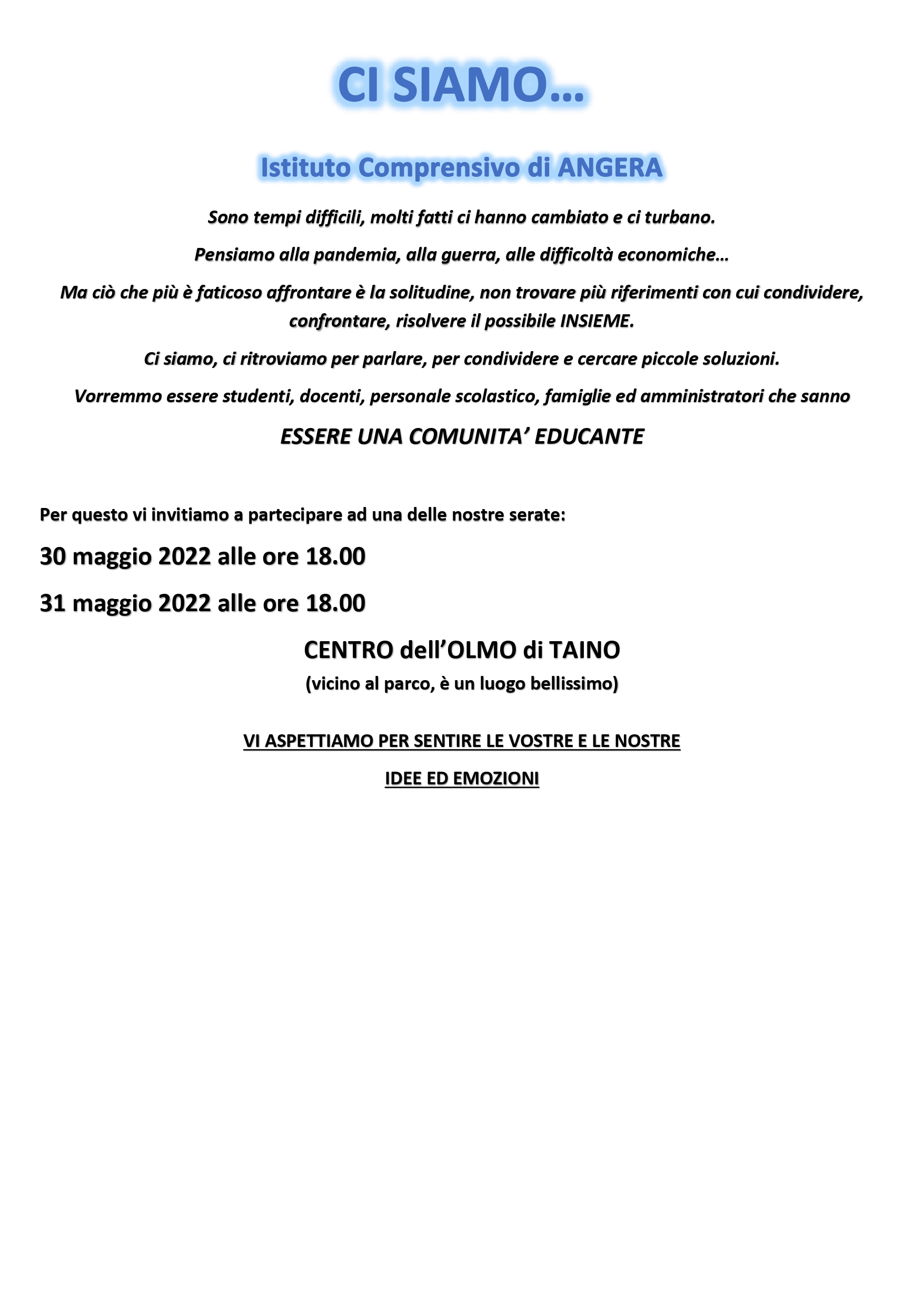 Ci Siamo...
