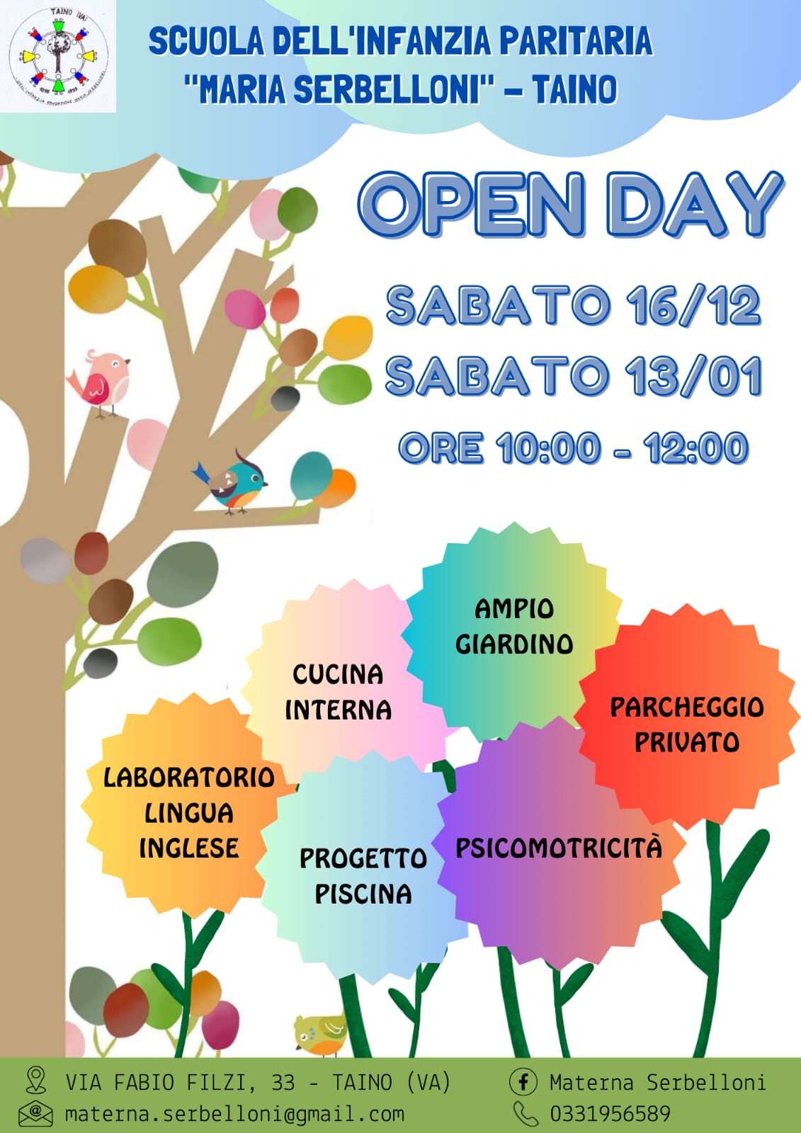 Open day scuola dell'Infanzia M.Serbelloni