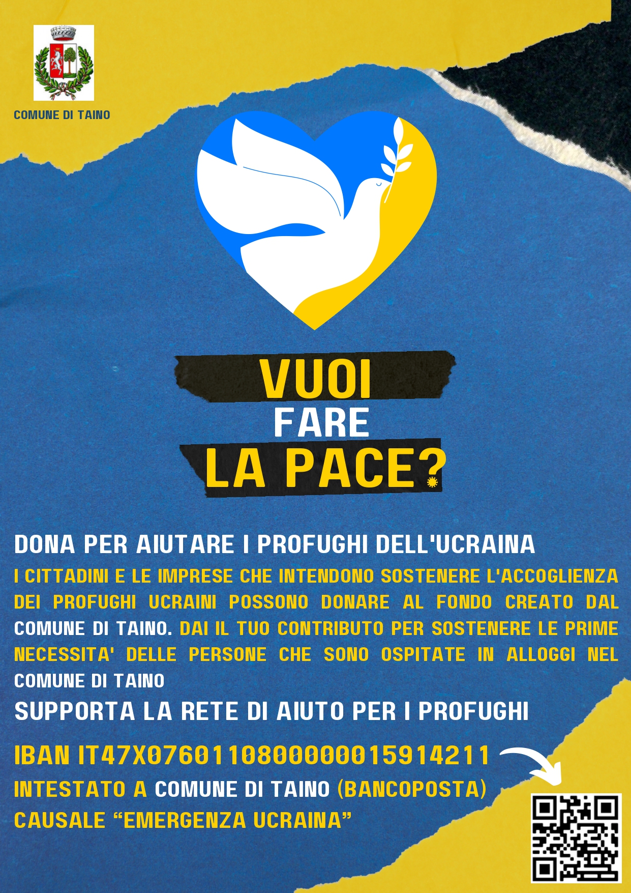 Raccolta Fondi a supporto dei profughi ucraini