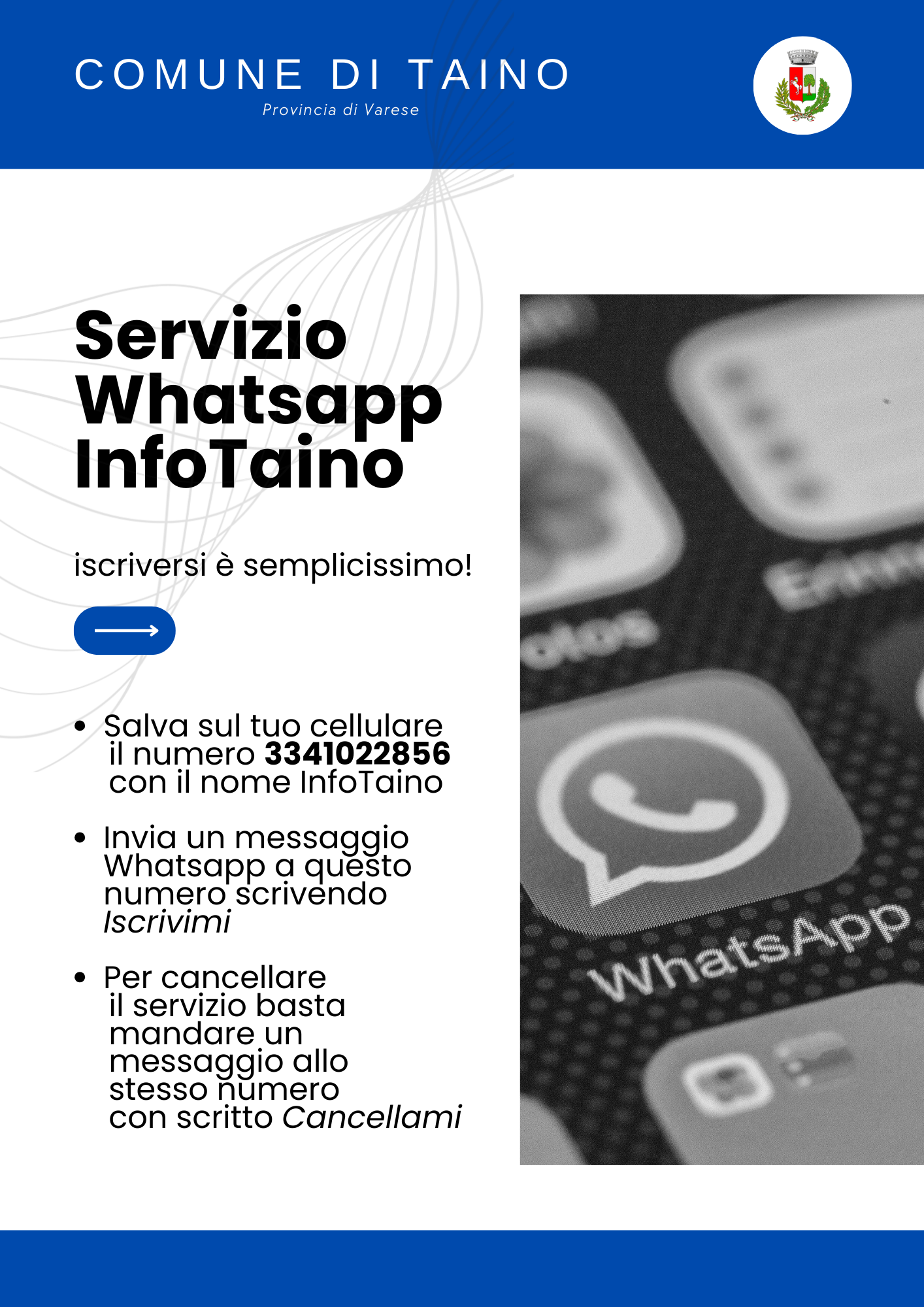 Servizio Whatsapp Info Taino