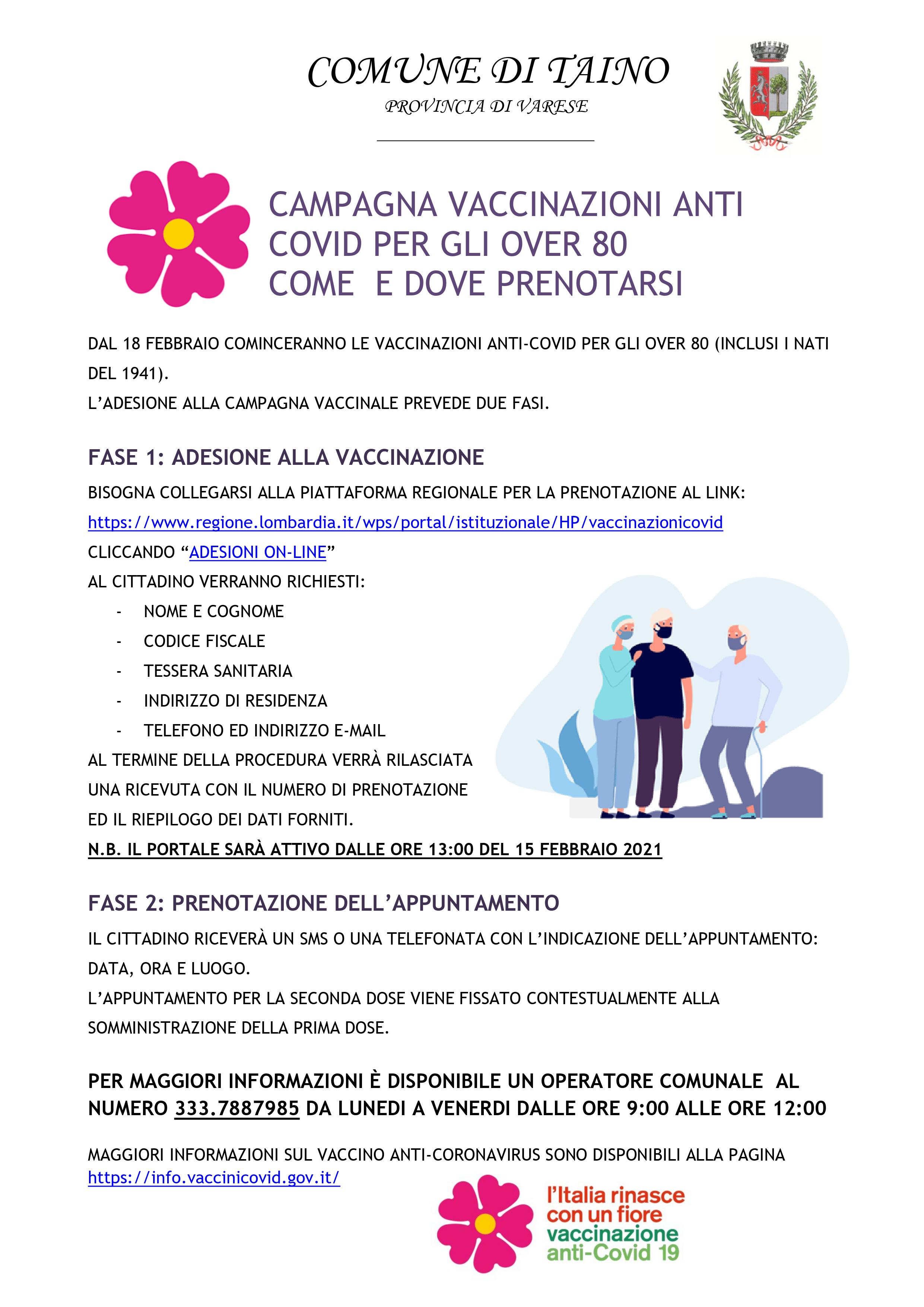 Campagna vaccinazioni anti covid per gli over 80 - come e dove prenotarsi
