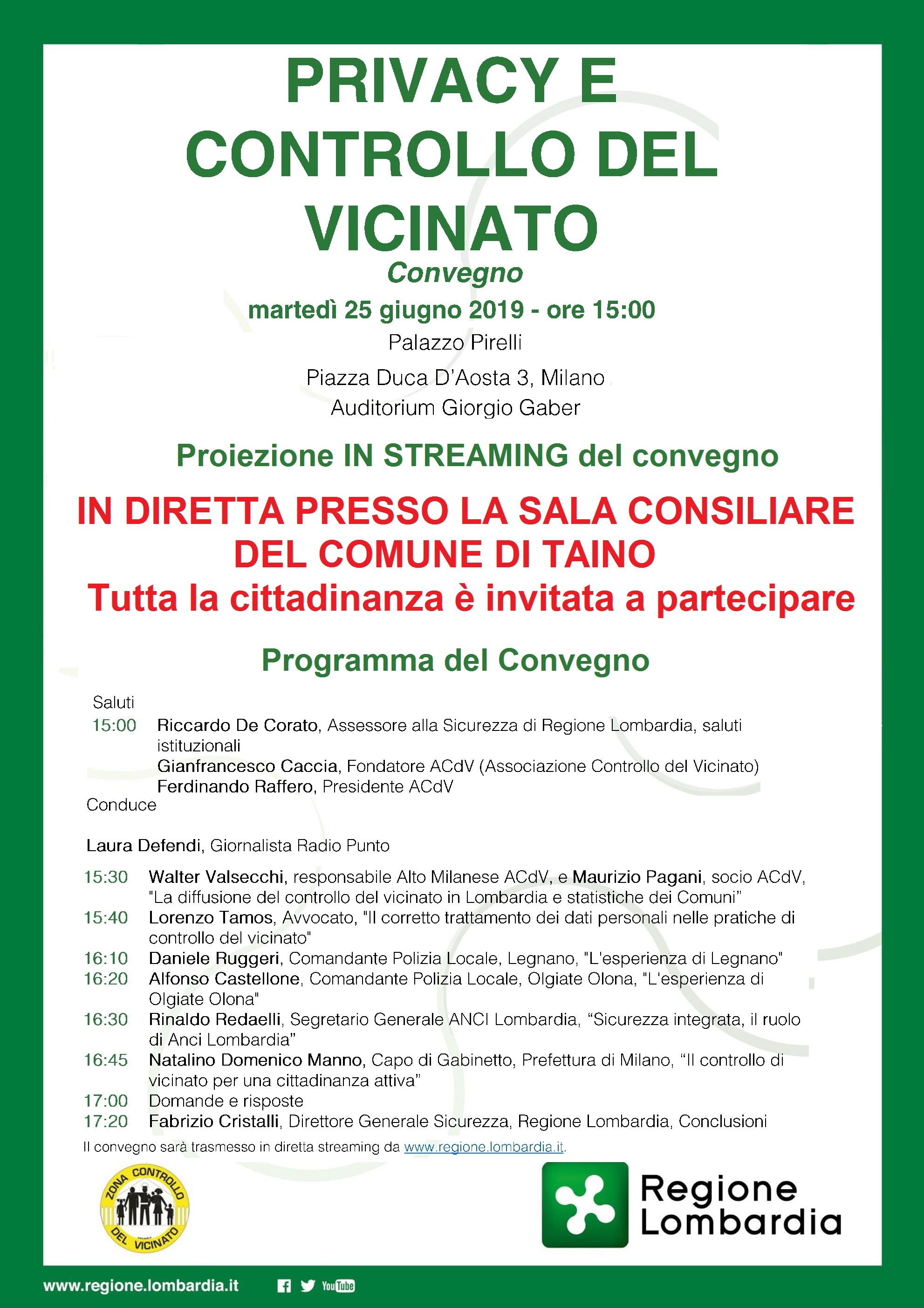 Convegno controllo di vicinato